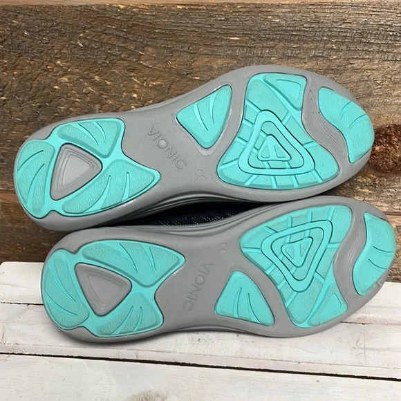 Vionic Hydra 331 Sneakers Womens 7.5 Black Aqua Blue Advanced Motion Shoes EUC - Picture 7 of 9